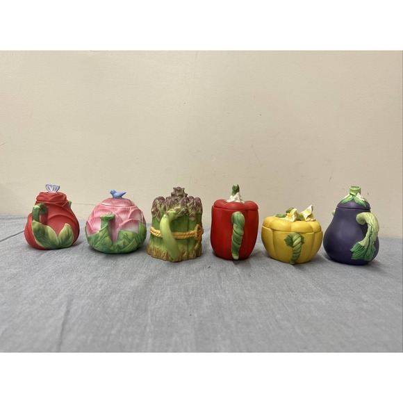 Teapot Vintage AVON Seasons Treasures Miniature Fine Collectible Lot of 6 Chrty - Picture 6 of 16